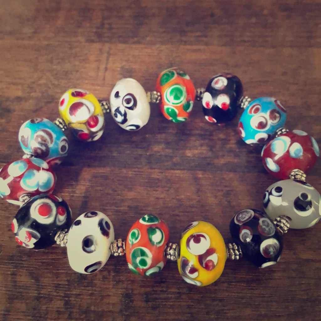 Colorful Glass Bead Bracelet